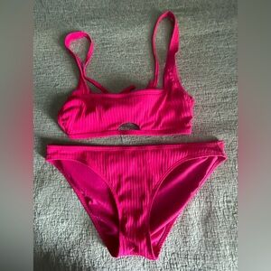 TARGET EXHILARATION HOT PINK BIKINI SET - TOP SIZE LARGE & XL BOTTOMS - UNWORN